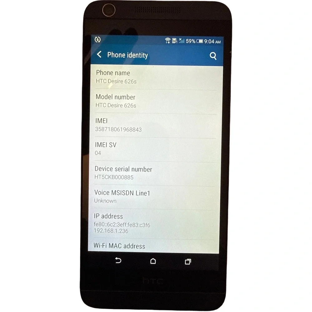 HTC sleek smartphone